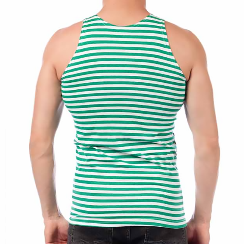 Майка тельняшка летняя «Пограничные Войска», хлопок, (зеленая полоса) Майка тельняшка летняя «Пограничные Войска», хлопок, (зеленая полоса)