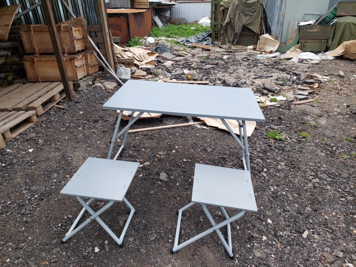 Стол армейский со стульями Стол армейский со стульями