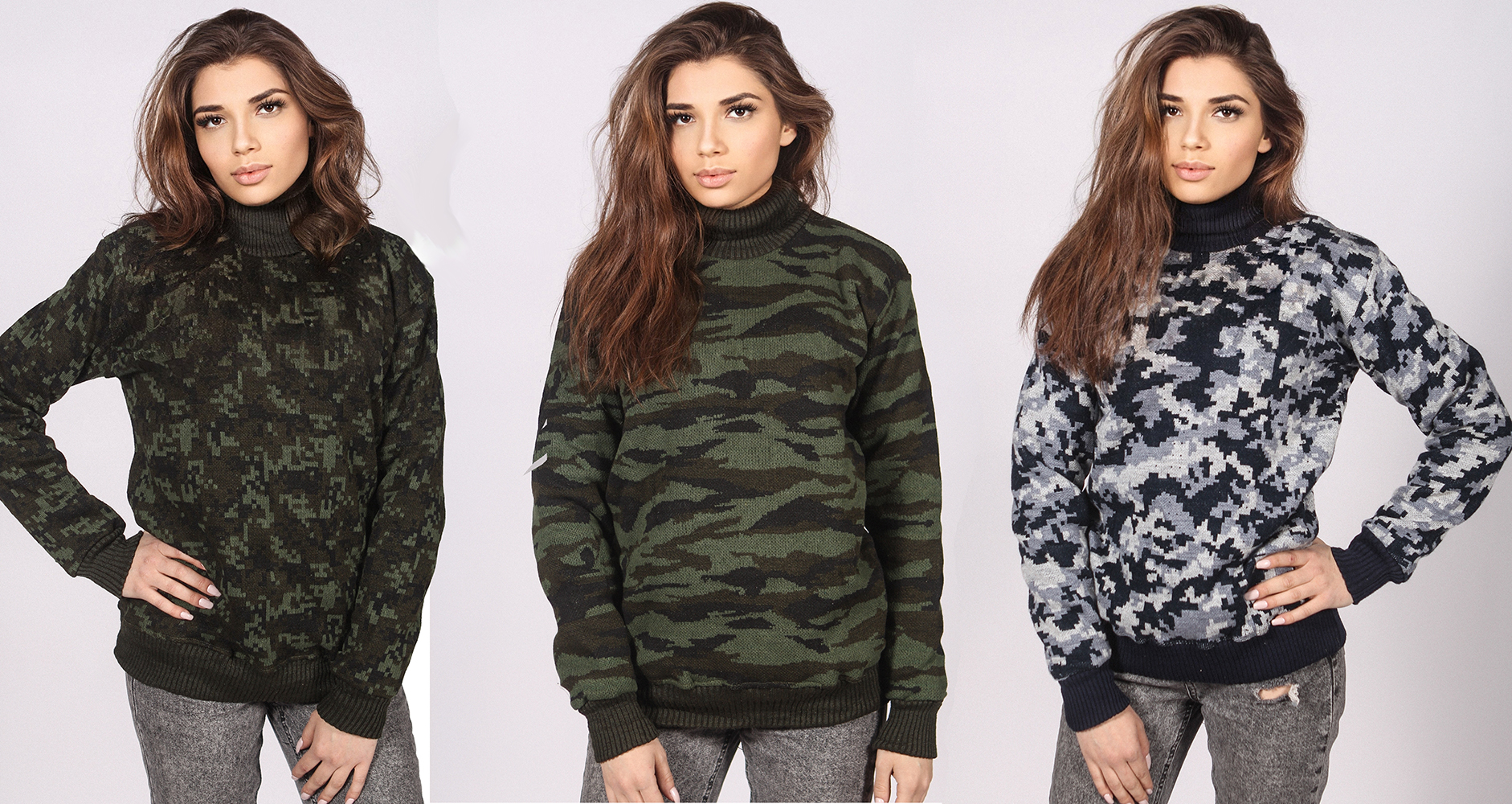 Свитер с удлиненной горловиной (цвета в ассортименте) Свитер с удлиненной горловиной (цвета в ассортименте)