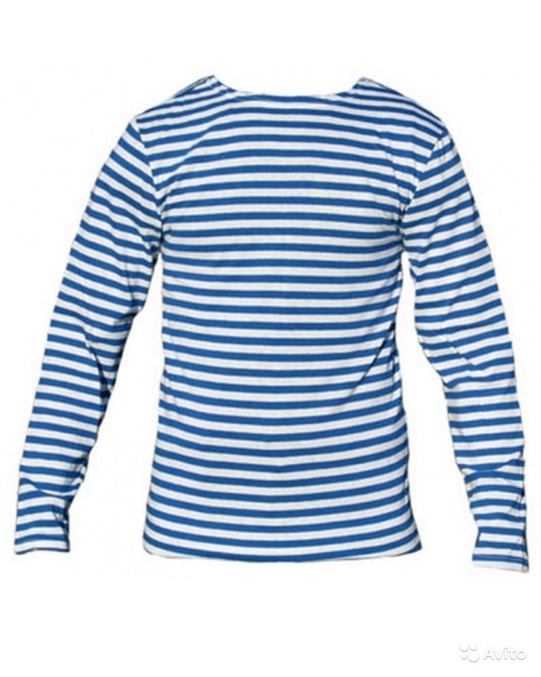 Тельняшка зимняя ВДВ (с начесом, с голубой полосой)