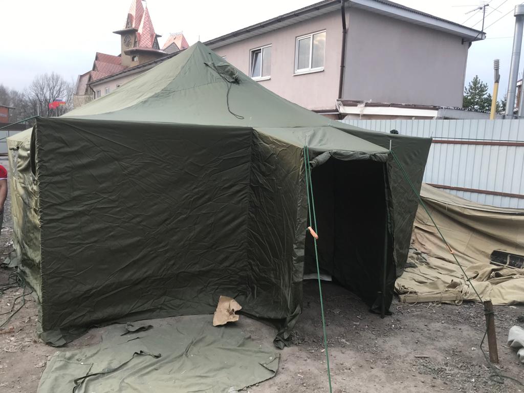 Палатка УСТ-56 зимняя (на металлических стойках)